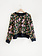 Flower Knitted Sweater Black