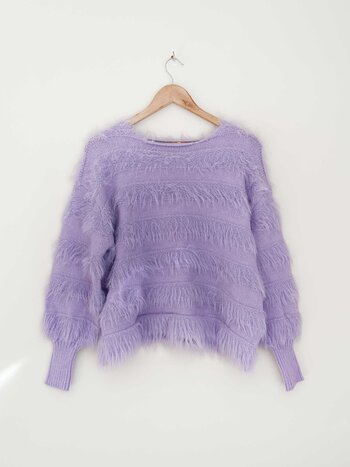 Ellie White Lilac Sweater