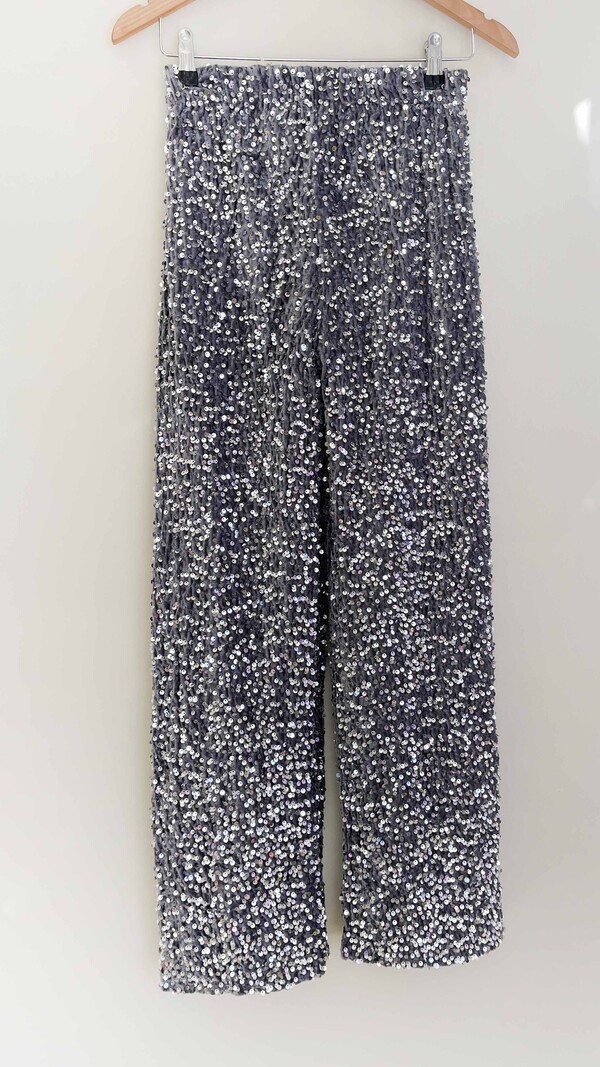 Silver Pants Sequins