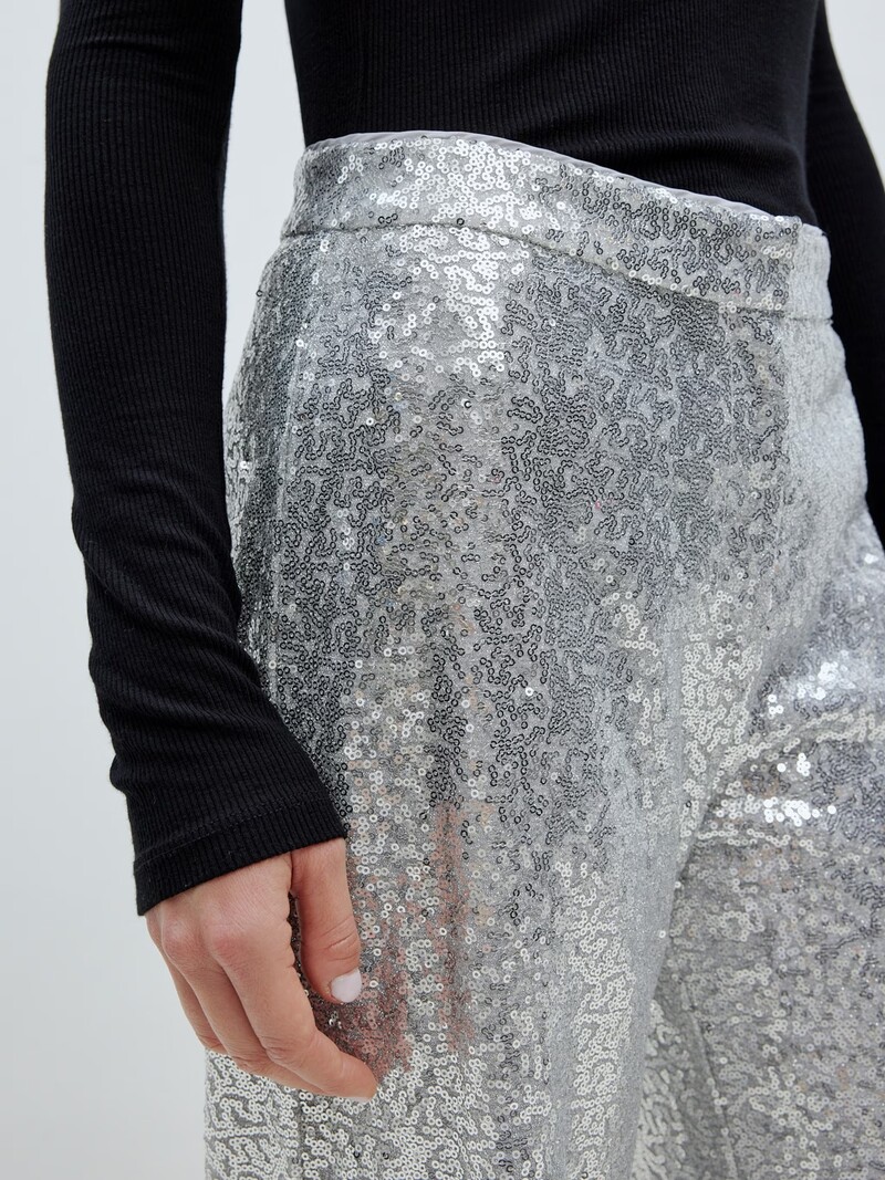 Edited Dasha Trouser Silver Sequins