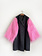 MM Fluffy Long Coat Grey Pink M/L