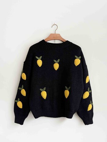 Cansu Pull Lemon Black