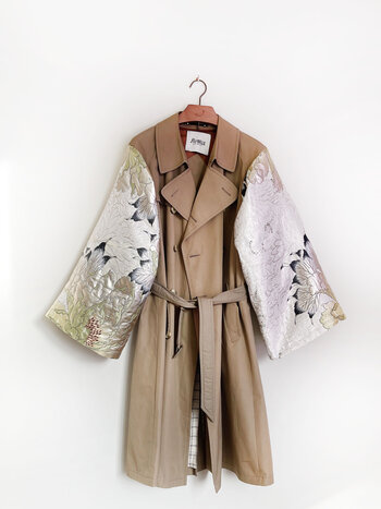 Rebelle Kimono Trenchcoat Sand Green M/L