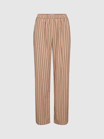 Moves Evis Striped Pants Pastel Abrikoos - Groen