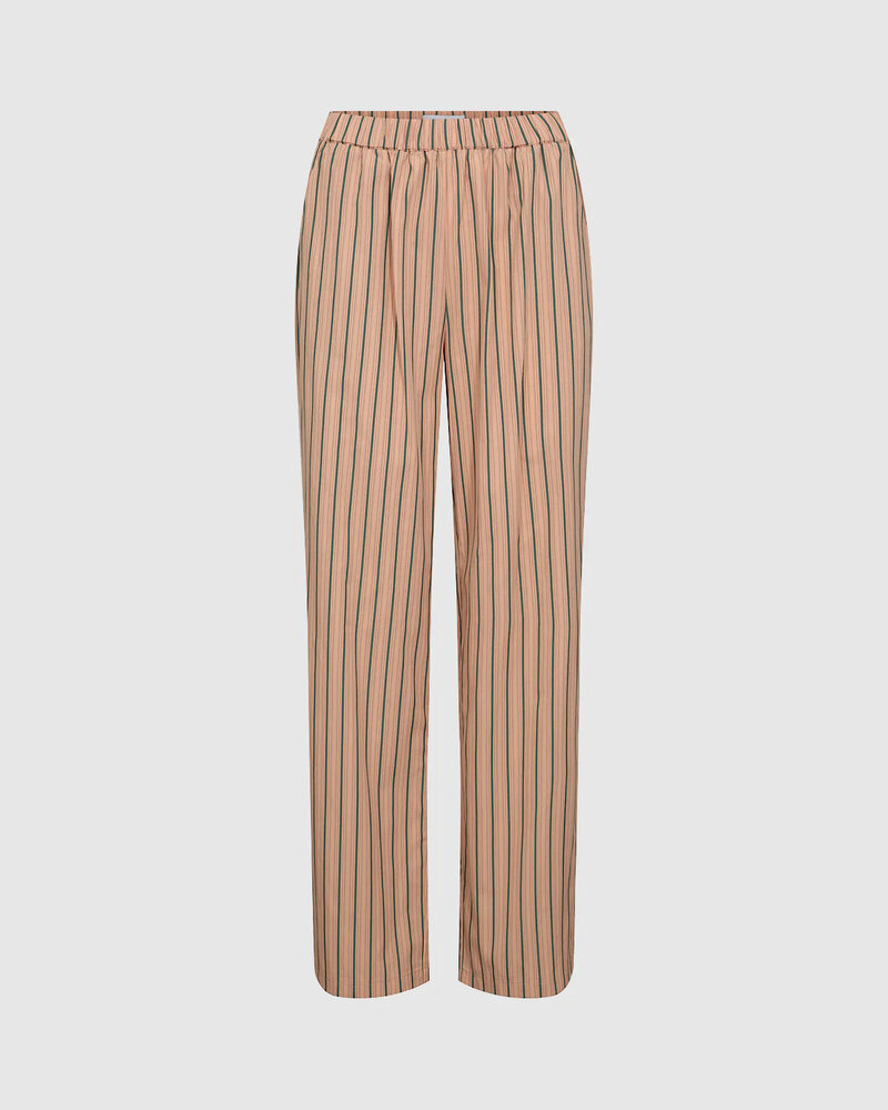 Moves Evis Striped Pants Pastel Abrikoos - Groen