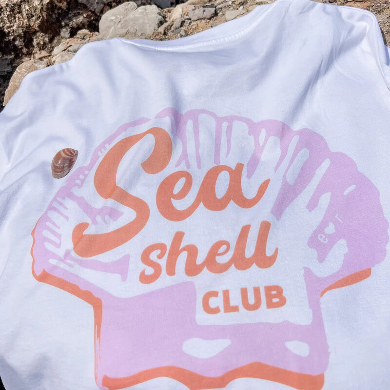 Elle & Rapha Seashell Club T-shirt Wit TU