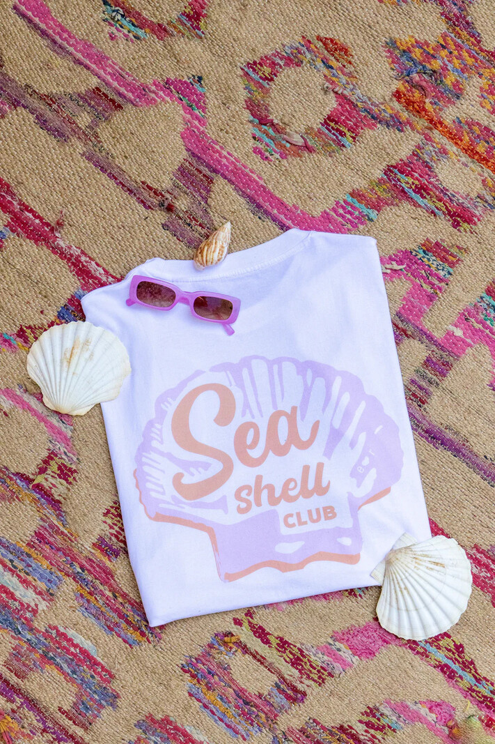 Elle & Rapha Seashell Club T-shirt Wit TU