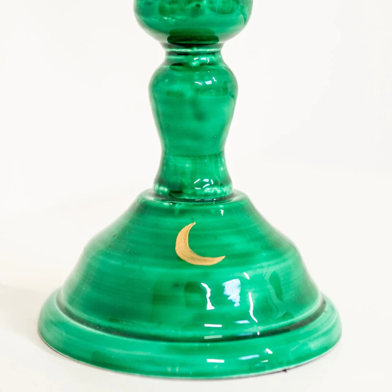 Elle & Rapha To The Moon Candle Holder Green