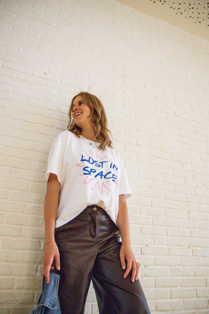 Elle & Rapha Lost In Space T-shirt Wit TU