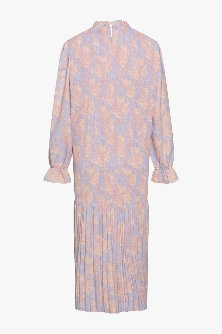 Noella Rebecca Long Dress Lavender Abricot Print