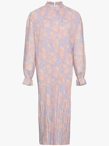 Noella Rebecca Long Dress Lavender Abricot Print