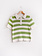 Daphnea Pepa Knitted Polo Green/Creme Striped