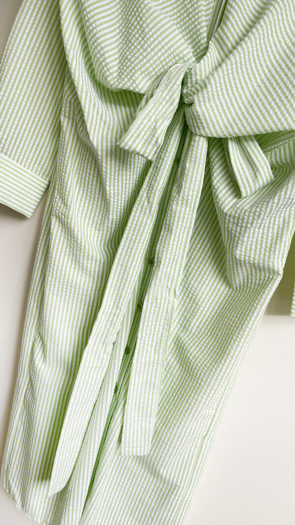 MM Lenie Dress Striped Green TU