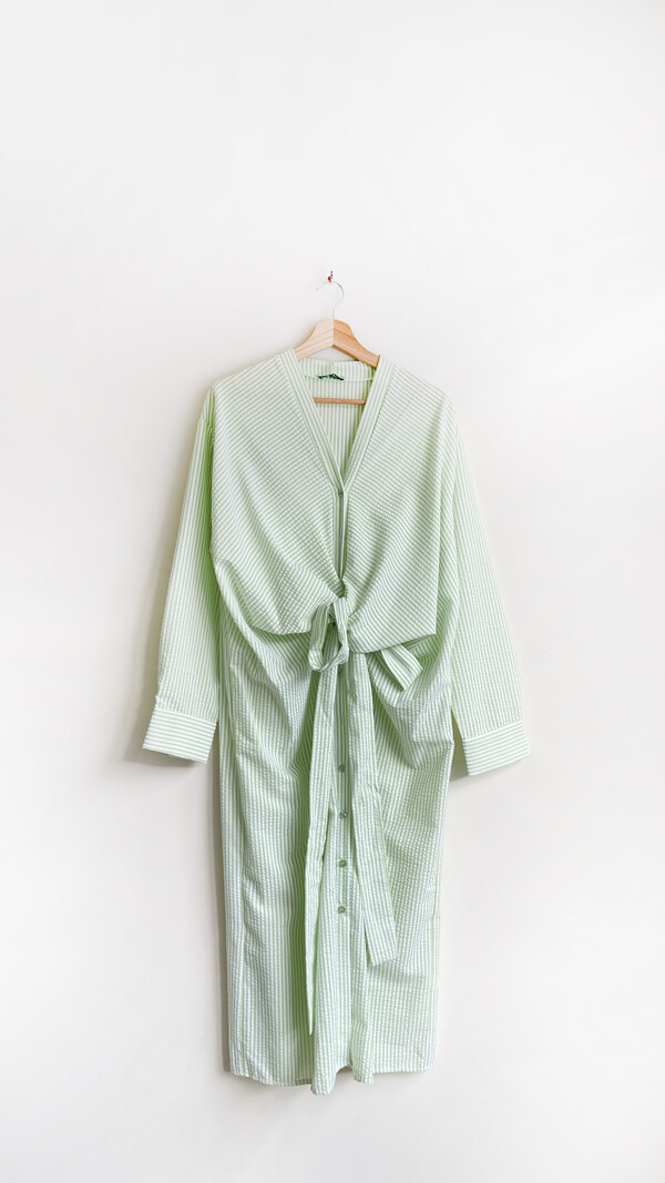 MM Lenie Dress Striped Green TU