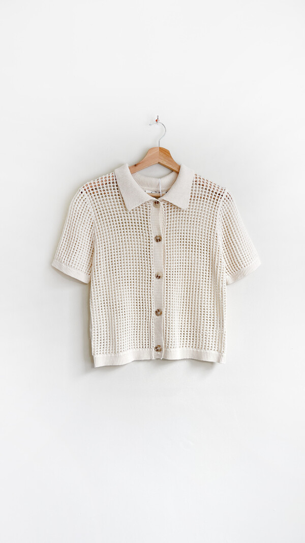 Daphnea Pepa Knitted Polo Creme