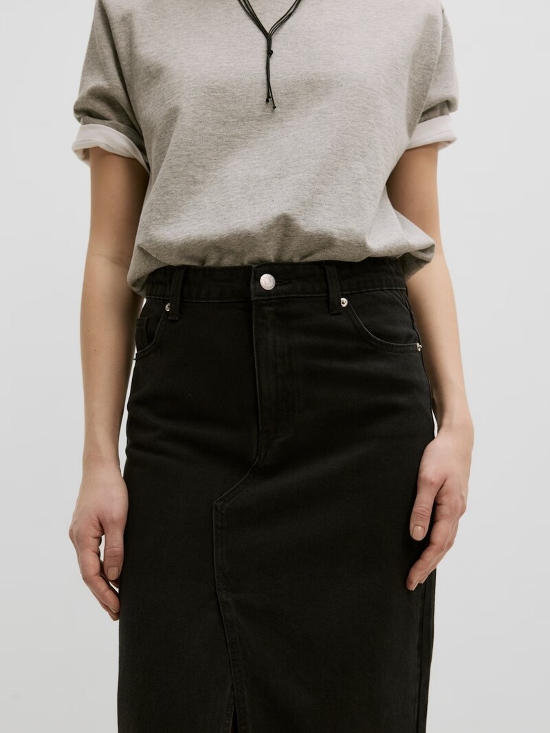 Edited Julia Jeans Skirt Split Black