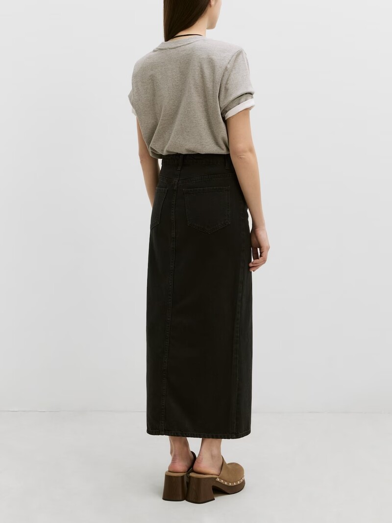 Edited Julia Jeans Rok Split Zwart