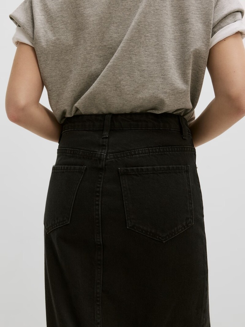 Edited Julia Jeans Skirt Split Black