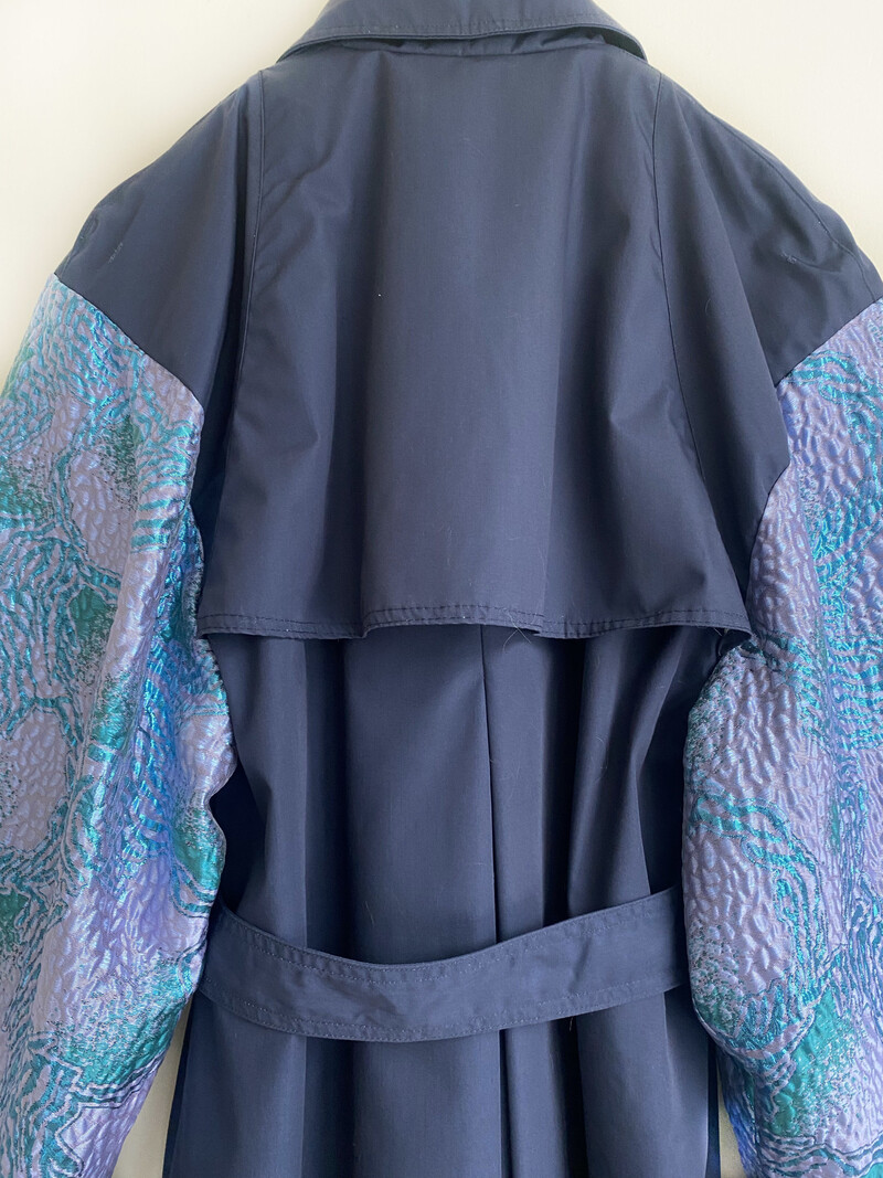 Rebelle Kimono Trenchcoat Navy Blue S/M