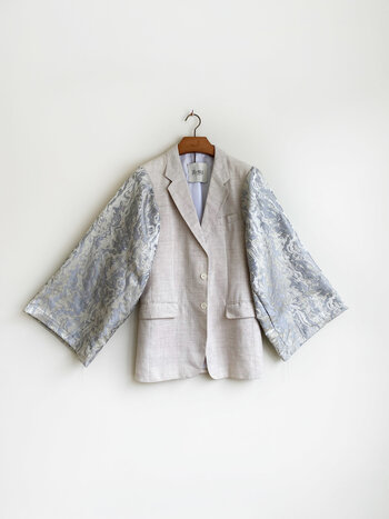 Rebelle Kimono Blazer Grey Silver S/M