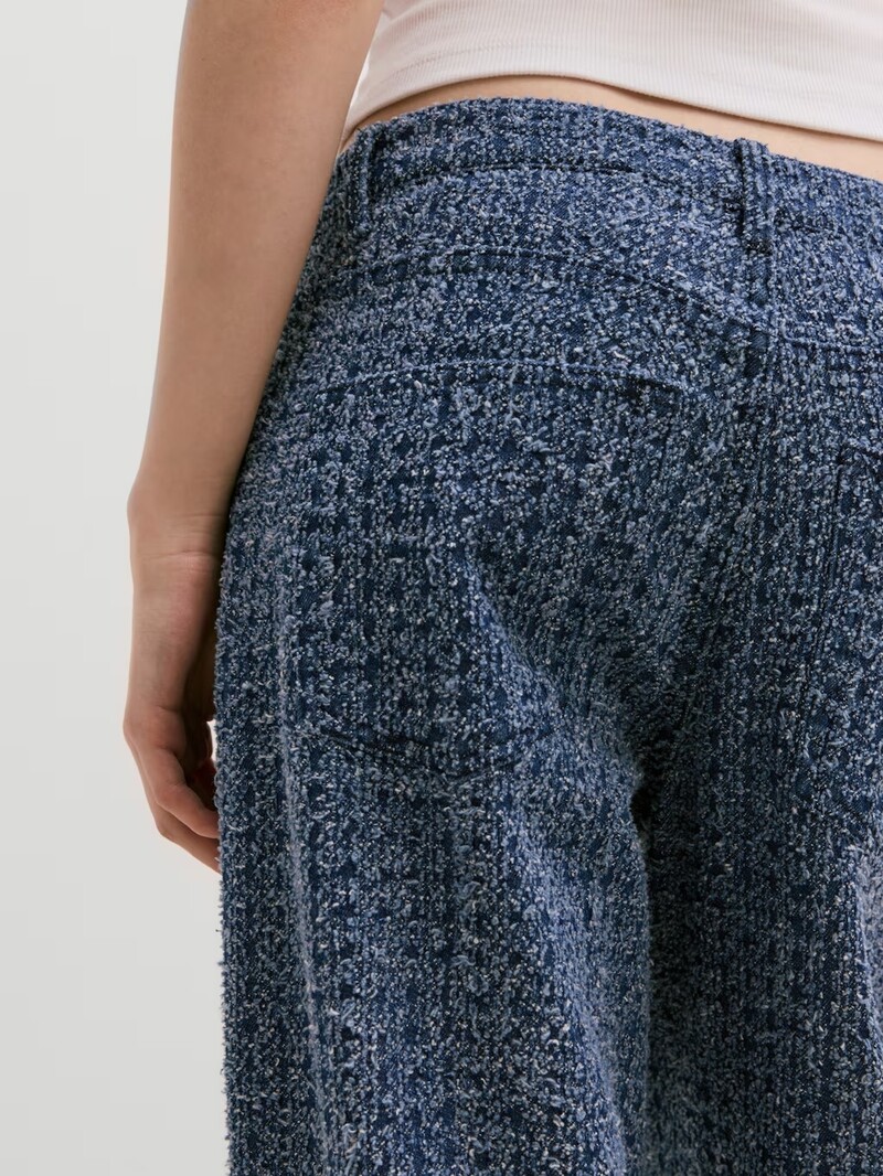 Edited Liv Blue Denim Tweed Pants