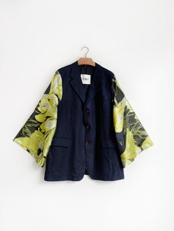 Rebelle Kimono Blazer Black Green L/XL