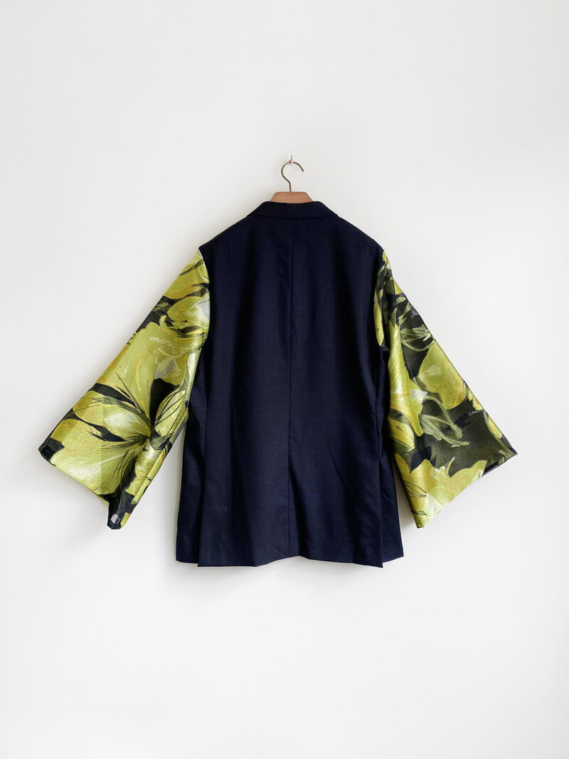 Rebelle Kimono Blazer Black Green M/L