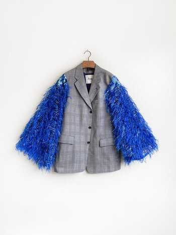 Rebelle Pino Blazer Grey Check Blue M/L