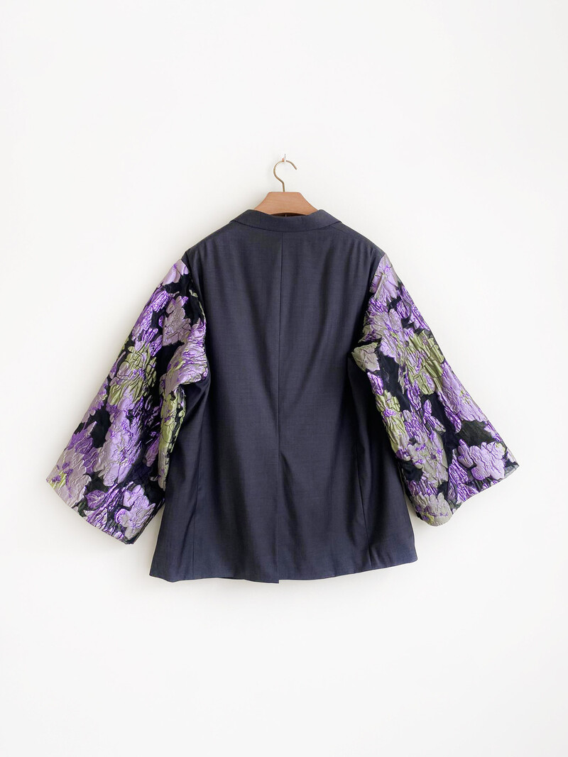 Rebelle Kimono Blazer Black Purple L/XL