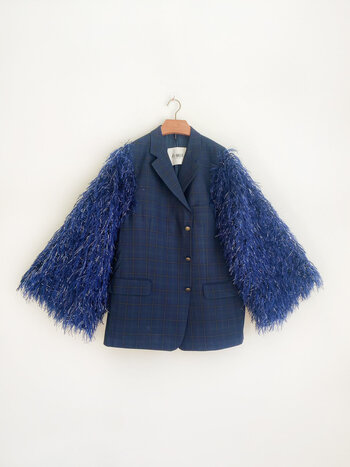 Rebelle Pino Blazer Navy Check Blue M/L