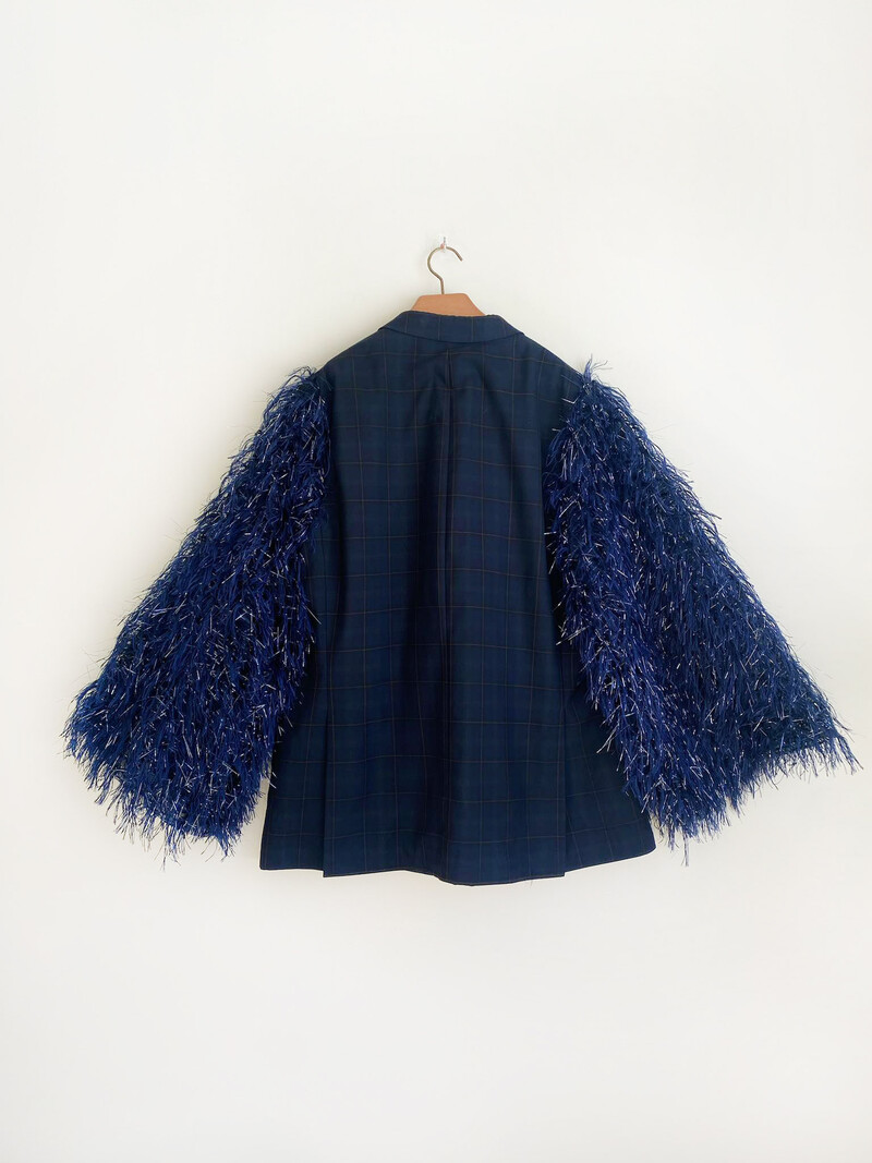 Rebelle Pino Blazer Navy Check Blue M/L