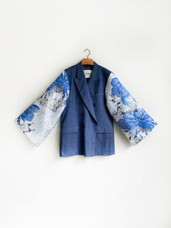 Rebelle Kimono Blazer Blue Blue L/XL