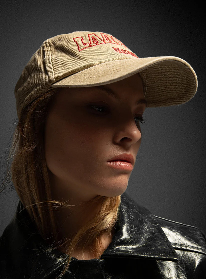 LAAGAM Laagam Embroidered Logo Cap Beige