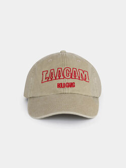 Laagam Laagam Embroidered Logo Cap Beige