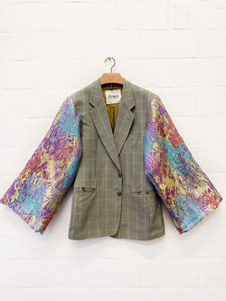 Rebelle Kimono Blazer Check Multi M/L
