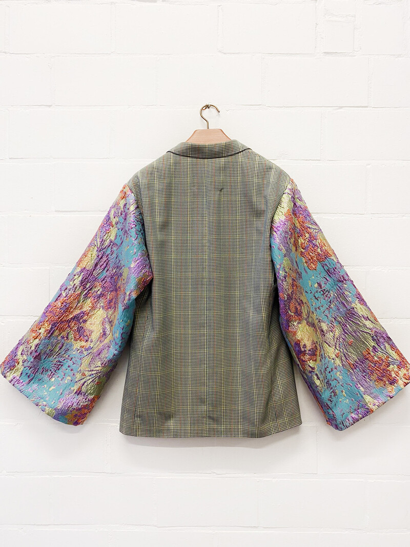 Rebelle Kimono Blazer Check Multi M/L