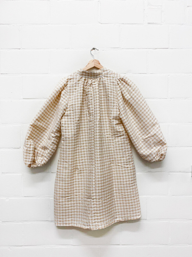 MM Sarah Dress Checkered Beige TU