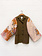 Rebelle Kimono Blazer Brown Pink Flowers L/XL