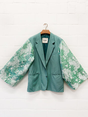 Rebelle Kimono Blazer Aqua Blue L/XL