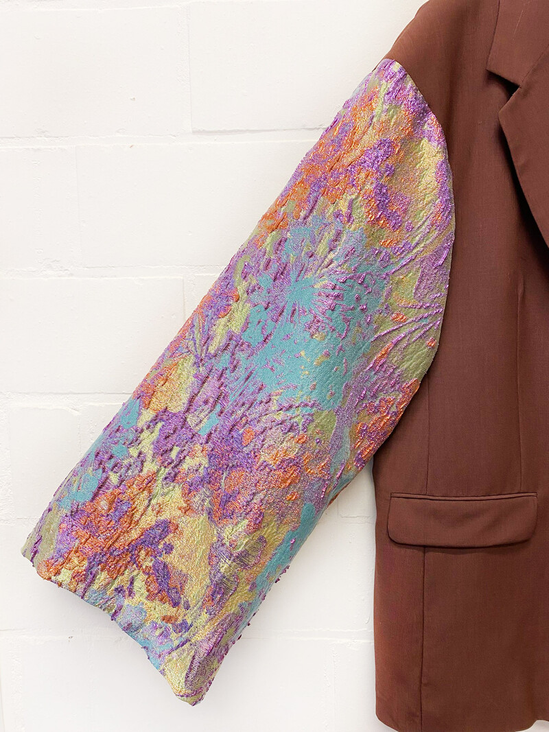 Rebelle Kimono Blazer Bordeaux Multi Colour L/XL