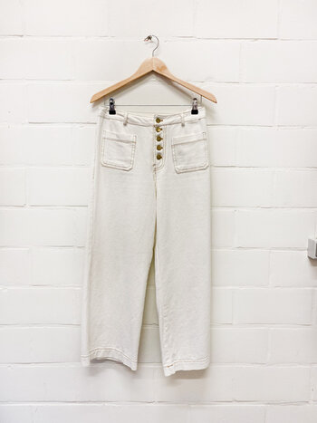 MM Beau Pants White Jeans