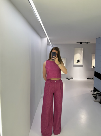 Gisele Amalia Wide Leg Pants Pink