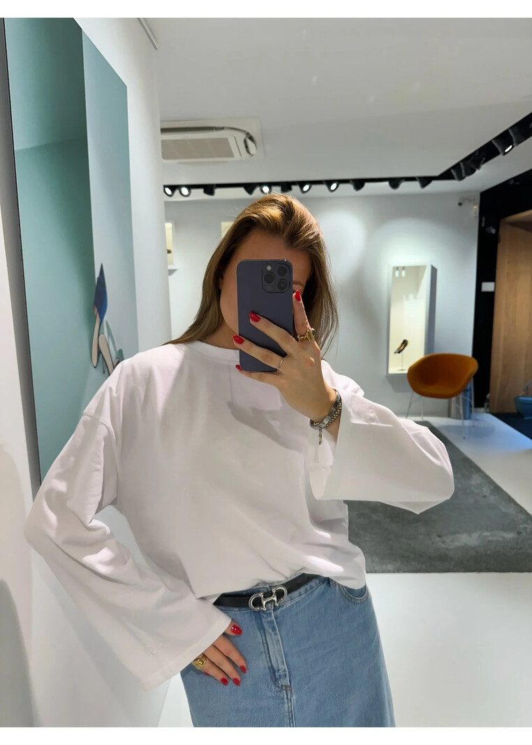 Gisele Long Sleeve T-Shirt White