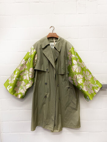 Rebelle Kimono Trenchcoat Kaki Green L/XL