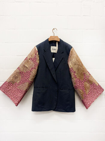 Rebelle Kimono Blazer Grey Blue Pink Gold L/XL
