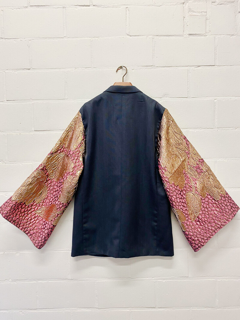Rebelle Kimono Blazer Grey Blue Pink Gold L/XL