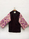Rebelle Kimono Blazer Burgundy Pink Flowers L/XL