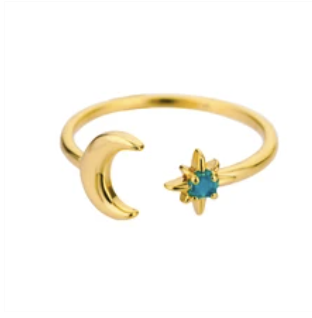 Copy of Ring Colorful Zirkonia leafs