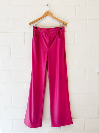 MM Chloë Vegan Leather Pants Pink