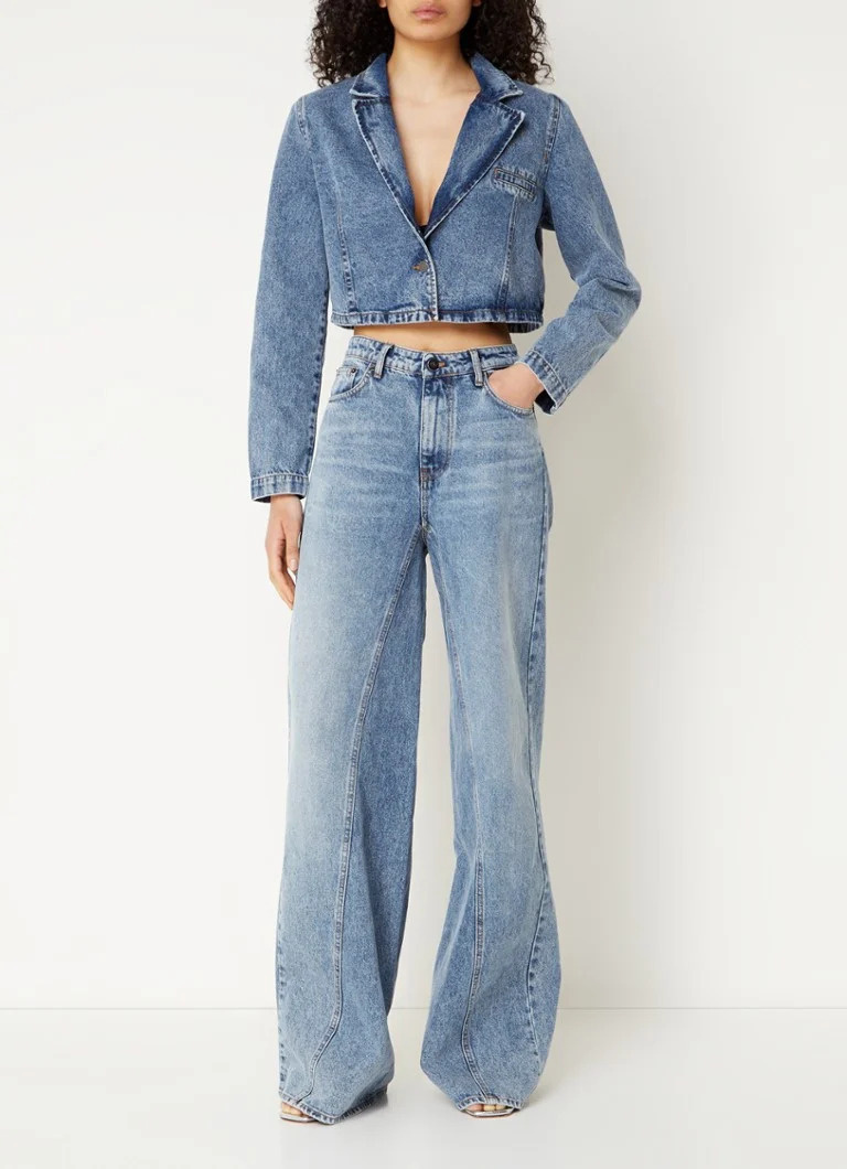CO'COUTURE Vika CC Long Wide Seam Jeans Denim Blue